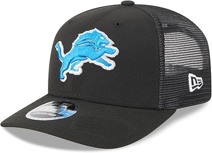 New Era 9SEVENTY 2025 NFL Team Collection Adjustable Stretch-Snap Hat (CA/US, Alpha, One Size, Detroit Lions, Black)