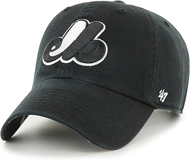 Men's Compatible with Expos 47 Brand Dark Tropic Clean Up Adjustable Buckle Cap Hat Black