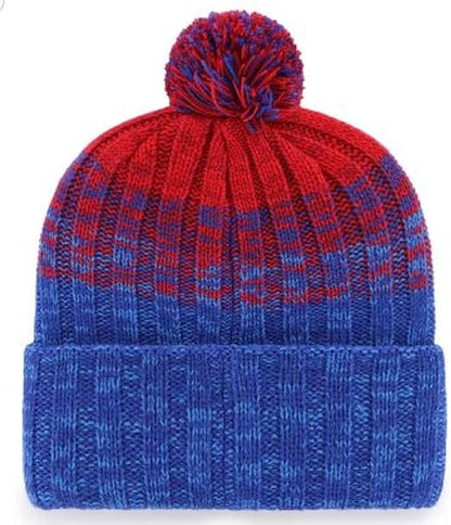 47 NFL Buffalo Cascade Cuff Pom Knit Toque with Pom - Blue/Red