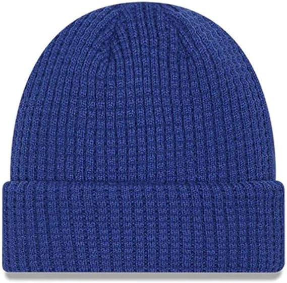 New Era NHL Edmonton Oilers 2025 Waffle Cuff Knit Beanie - Blue