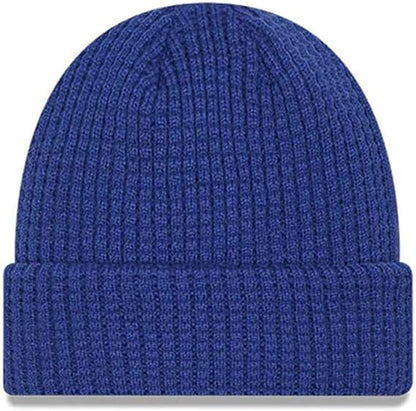 New Era NHL Edmonton Oilers 2025 Waffle Cuff Knit Beanie - Blue
