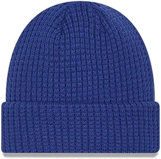 New Era NHL Edmonton Oilers 2025 Waffle Cuff Knit Beanie - Blue