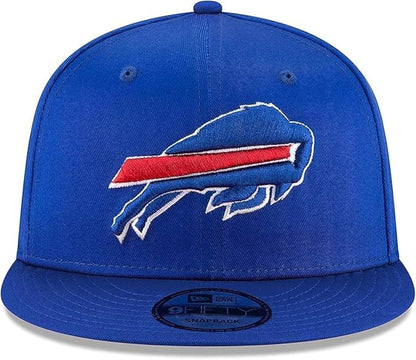 New Era NFL 9FIFTY Team Color Adjustable Snapback Hat Cap - One Size, Buffalo Bills - Blue, One Size