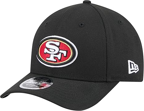 New Era 9FORTY 2025 NFL Team Collection M-Crown Adjustable Snapback Hat (CA/US, Alpha, One Size, San Francisco 49ers, Black/Scarlet)