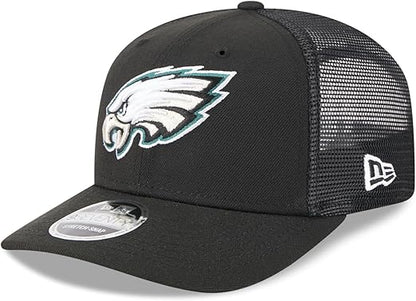 New Era 9SEVENTY 2025 NFL Team Collection Adjustable Stretch-Snap Hat (CA/US, Alpha, One Size, Philadelphia Eagles, Black)