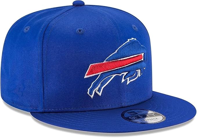 New Era NFL 9FIFTY Team Color Adjustable Snapback Hat Cap - One Size, Buffalo Bills - Blue, One Size