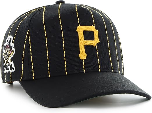 47 MLB Pittsburgh Rawlings Pinstripe Hitch Adjustable Snapback Hat - Red