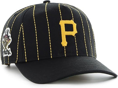 47 MLB Pittsburgh Rawlings Pinstripe Hitch Adjustable Snapback Hat - Red
