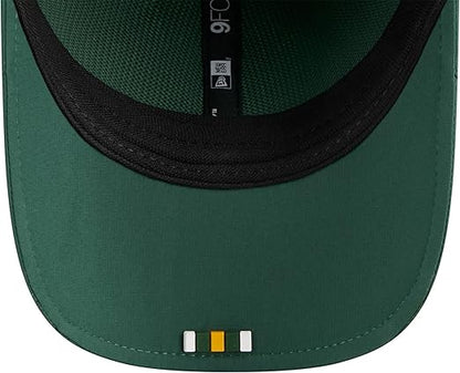 New Era Men's NFL 2025 Sideline M-Crown 9FORTY Adjustable Hat (CA/US, Alpha, One Size, Green, Green Bay Packers)
