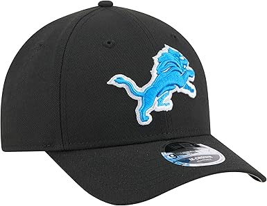 New Era Men's Detroit Lions Team Classic Black 940 M-Crown Adjustable Snapback Hat - One Size