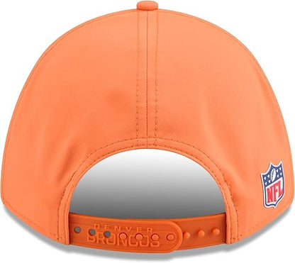 New Era Men's NFL 2025 Sideline M-Crown 9FORTY Adjustable Hat (CA/US, Alpha, One Size, Orange, Denver Broncos)