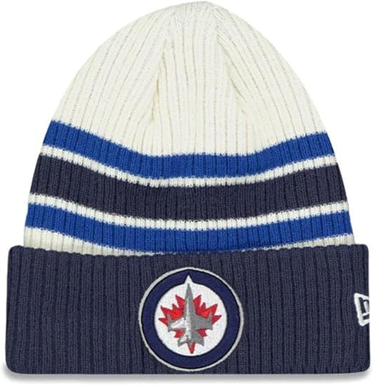 New Era NHL Winnipeg Jets Vintage Knit Beanie - Cream/Navy