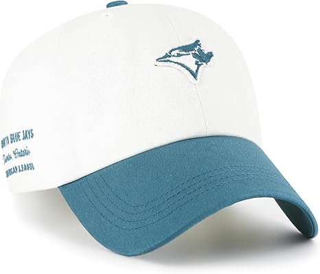 47 Clean Up MLB Toronto Blue Jays Contemporary Embroidered Team Logo Baseball Hat - White/Green