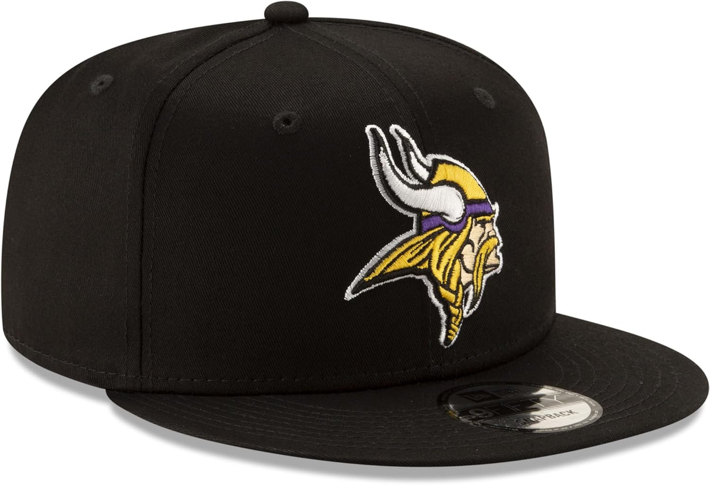 New Era x NFL Men's Minnesota Vikings Basic 9Fifty Snapback Hat Black Adjustable