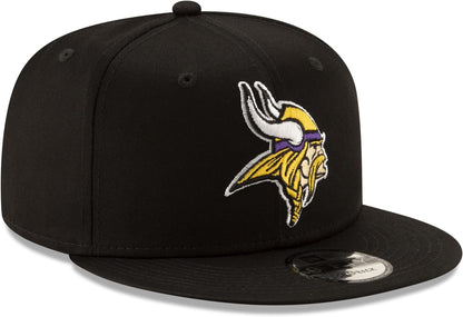 New Era x NFL Men's Minnesota Vikings Basic 9Fifty Snapback Hat Black Adjustable