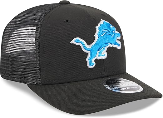 New Era 9SEVENTY 2025 NFL Team Collection Adjustable Stretch-Snap Hat (CA/US, Alpha, One Size, Detroit Lions, Black)