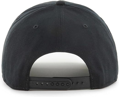 47 Edmonton Oilers Sure Shot Hitch Side Patch Snapback - Black and White