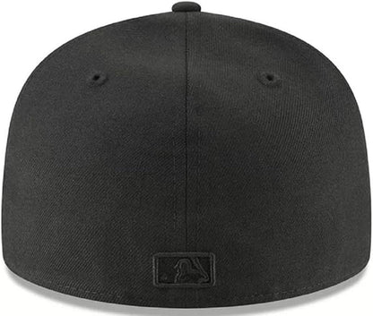 New Era Toronto Blue Jays Baseball Cap, Black with Red Maple Leaf, Fitted