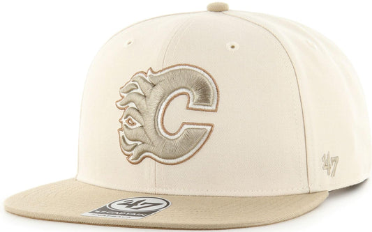 47 Captain NHL Calgary Flames Sierra Snapback Hat - Cream/Light Brown
