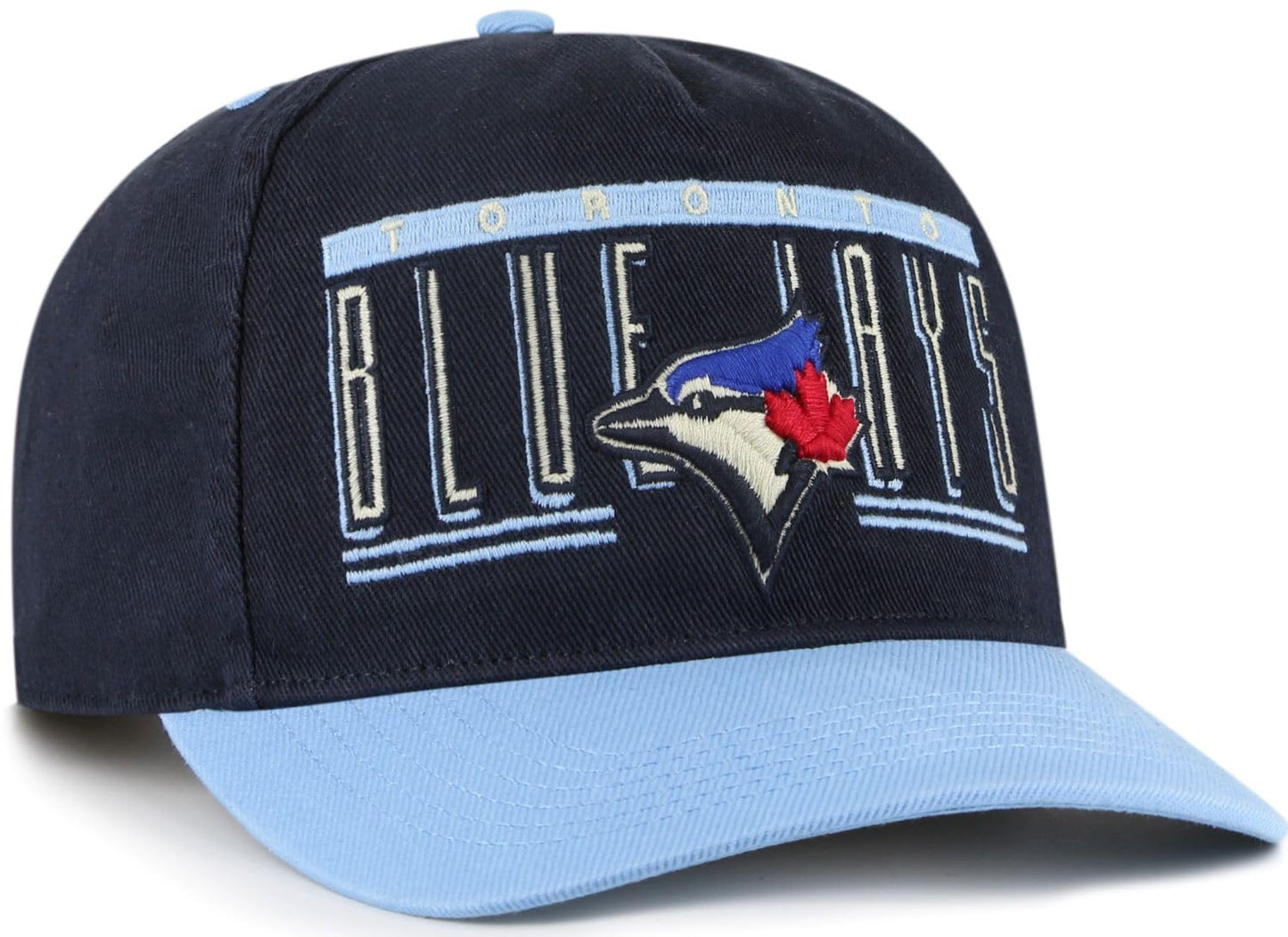 47 Hitch MLB Toronto Blue Jays Double Header Baseline Snapback Hat - Blue