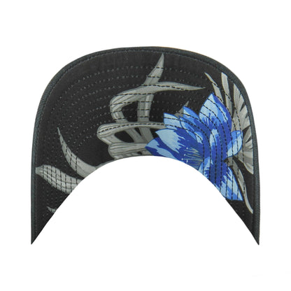 Men's Compatible with Expos 47 Brand Dark Tropic Clean Up Adjustable Buckle Cap Hat Black