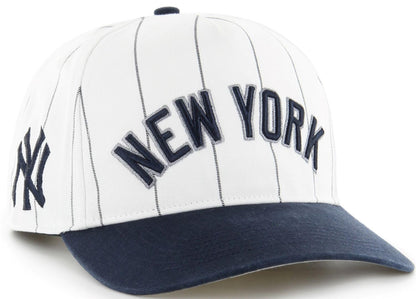 47 Hitch MLB New York Yankees Double Header Pinstripe Snapback Hat - White