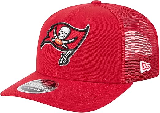 New Era 9SEVENTY 2025 NFL Team Collection Adjustable Stretch-Snap Hat (CA/US, Alpha, One Size, Tampa Bay Buccaneers, Red)