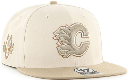 47 Captain NHL Calgary Flames Sierra Snapback Hat - Cream/Light Brown