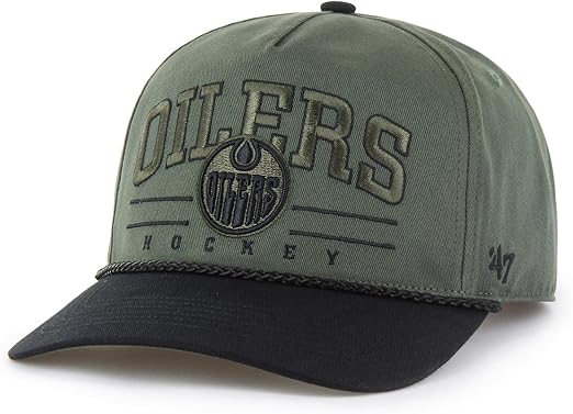 47 NHL Edmonton Roscoe Rope Option TT Hitch Snapback Hat - Green/Black
