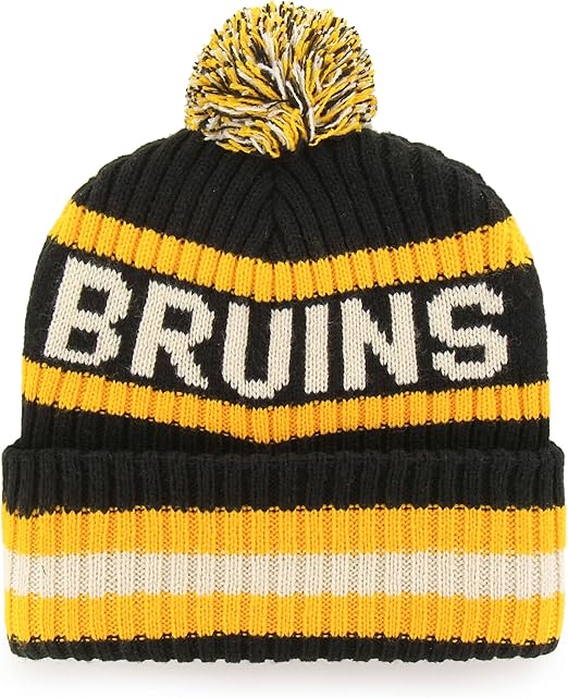 '47 Men's Boston Bruins Bering Cuffed Knit Hat - One Size Black