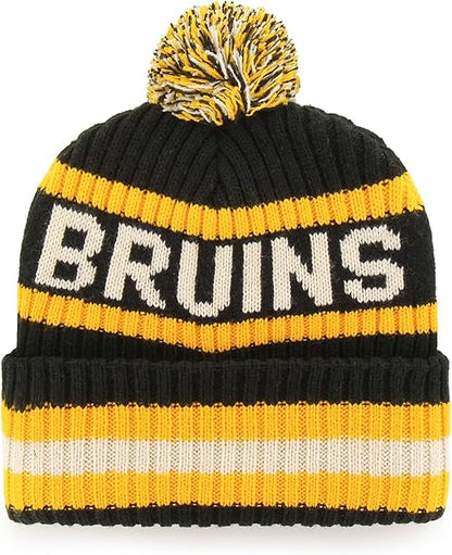 '47 Men's Boston Bruins Bering Cuffed Knit Hat - One Size Black