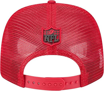 New Era 9SEVENTY 2025 NFL Team Collection Adjustable Stretch-Snap Hat (CA/US, Alpha, One Size, Tampa Bay Buccaneers, Red)