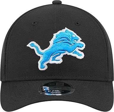 New Era Men's Detroit Lions Team Classic Black 940 M-Crown Adjustable Snapback Hat - One Size