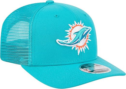 New Era 9SEVENTY 2025 NFL Team Collection Adjustable Stretch-Snap Hat (CA/US, Alpha, One Size, Miami Dolphins, Aqua)