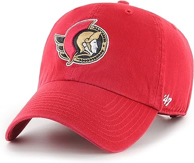 47 Men's Compatible with Senators ALT Colour Brand Clean Up Adjustable Buckle Cap Hat Red