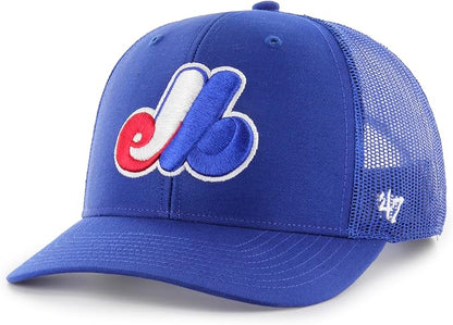 47 Montreal Expos Trucker Adjustable Snapback Hat - Blue