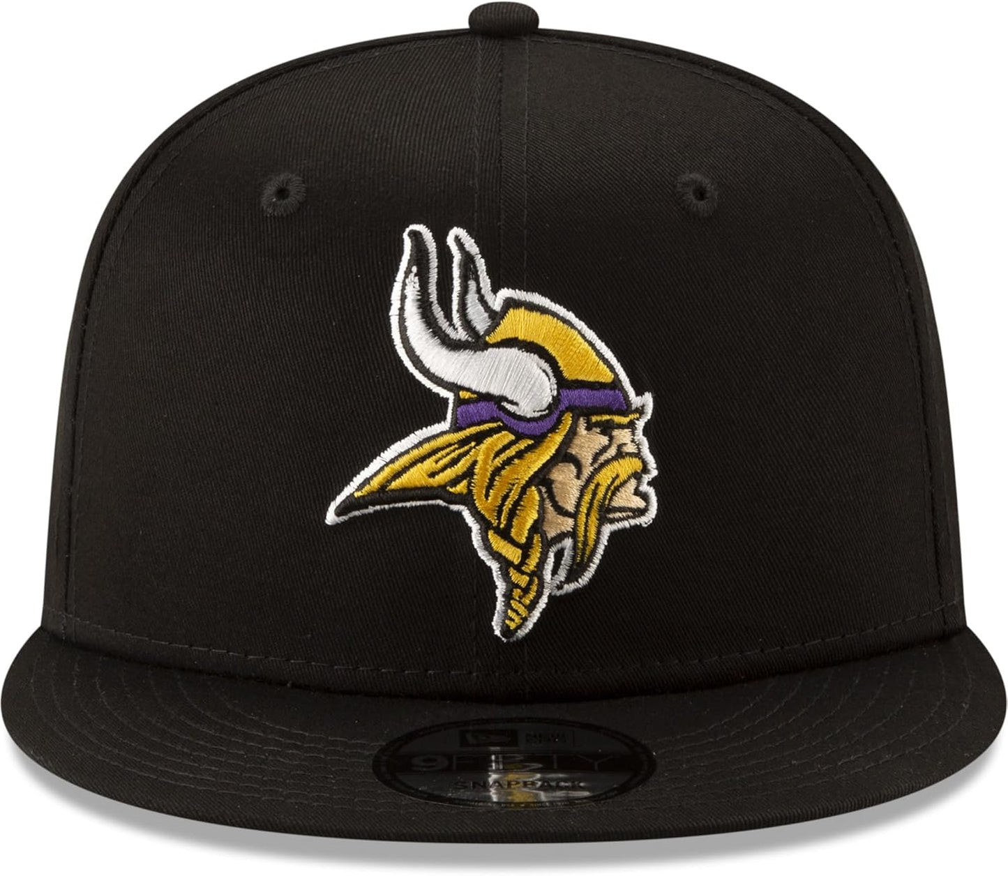 New Era x NFL Men's Minnesota Vikings Basic 9Fifty Snapback Hat Black Adjustable