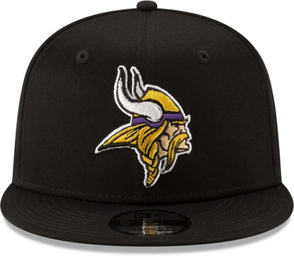 New Era x NFL Men's Minnesota Vikings Basic 9Fifty Snapback Hat Black Adjustable