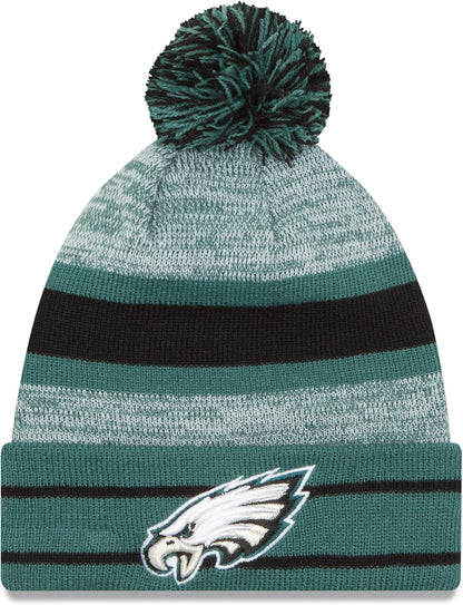 NFL Philadelphia Eagles Pom Knit Beanie, One Size, Green