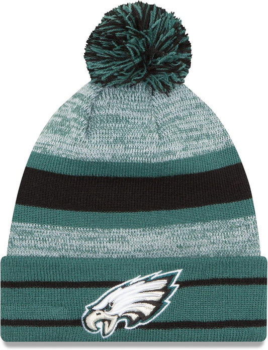 NFL Philadelphia Eagles Pom Knit Beanie, One Size, Green