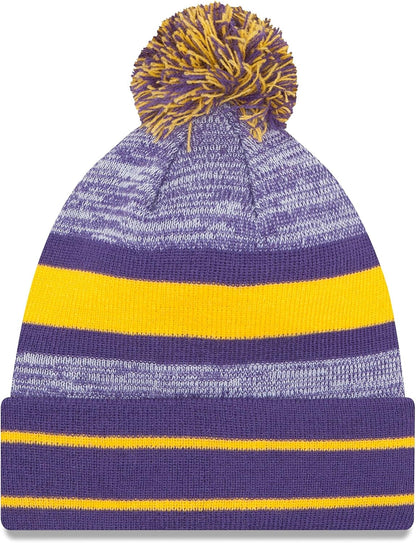 NFL Minnesota Vikings Pom Knit Beanie, One Size, Yellow