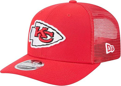 New Era 9SEVENTY 2025 NFL Team Collection Adjustable Stretch-Snap Hat (CA/US, Alpha, One Size, Kansas City Chiefs, Red)
