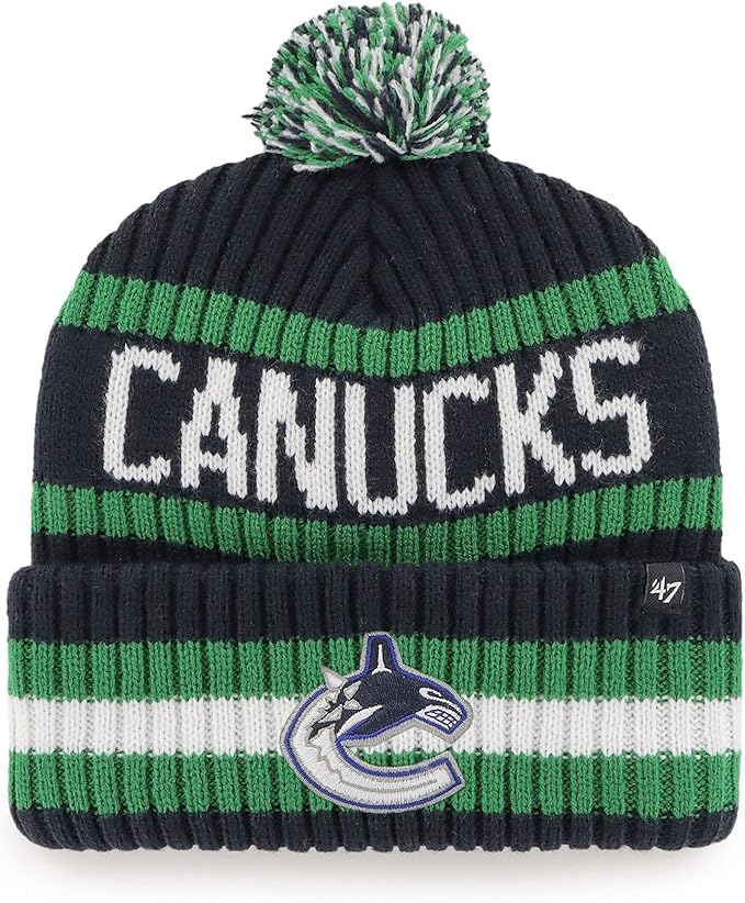 Vancouver Canucks NHL '47 Bering Cuff Pom Knit Hat - One Size