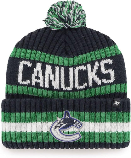 Vancouver Canucks NHL '47 Bering Cuff Pom Knit Hat - One Size