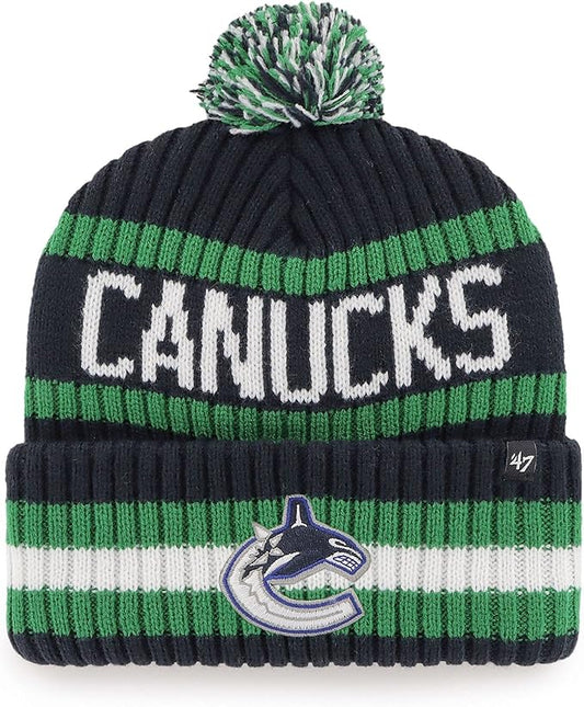 Vancouver Canucks NHL '47 Bering Cuff Pom Knit Hat - One Size