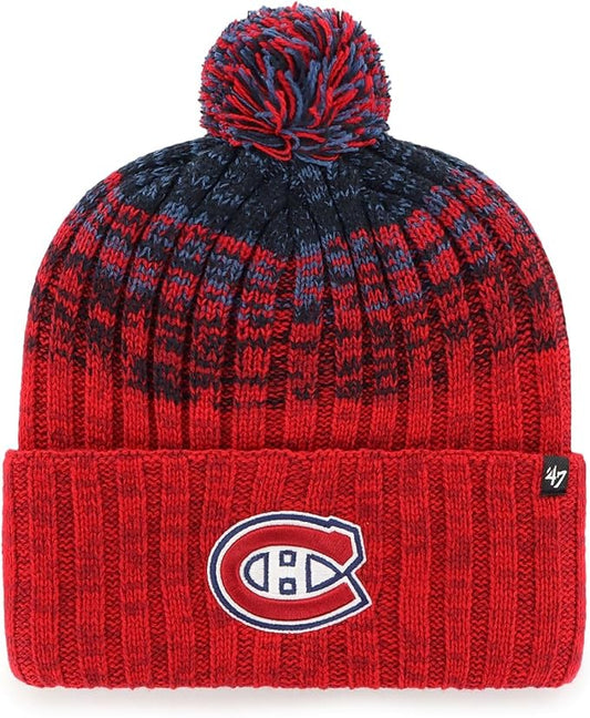 47 NHL Montreal Cascade Cuff Pom Knit Toque with Pom - Red/Navy
