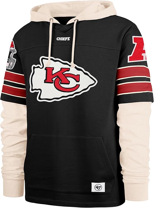 47 NFL Kansas City Split Zone Cornerback Duo Lacer - Black/Cream (CA/US, Alpha, X-Large, Regular, Regular, Black)