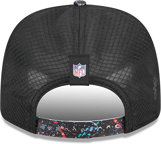 New Era NFL Detroit Lions 2025 Crucial Catch 9SEVENTY Stretch-Snap Trucker Adjustable Hat - Black