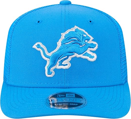 New Era 9SEVENTY 2025 NFL Team Collection Adjustable Stretch-Snap Hat (CA/US, Alpha, One Size, Detroit Lions, Blue)