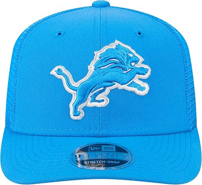 New Era 9SEVENTY 2025 NFL Team Collection Adjustable Stretch-Snap Hat (CA/US, Alpha, One Size, Detroit Lions, Blue)